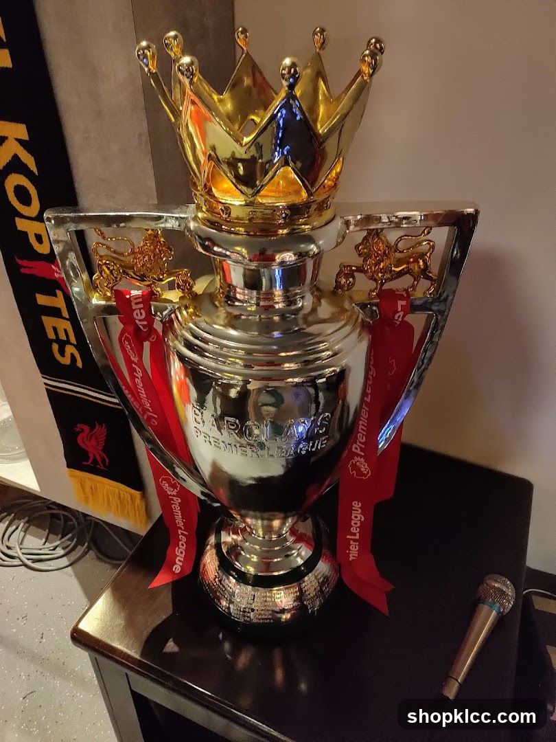 Premier League Trophy with Microphone