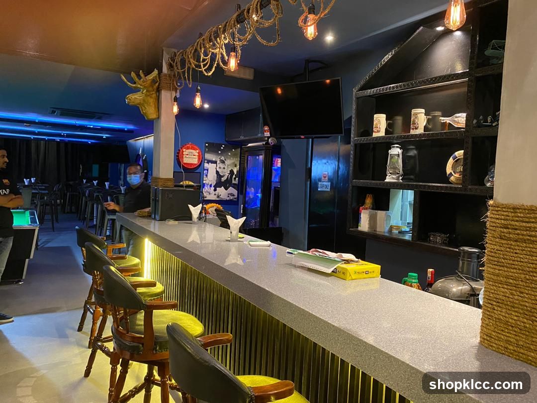 Bar Interior with Decorative Elements