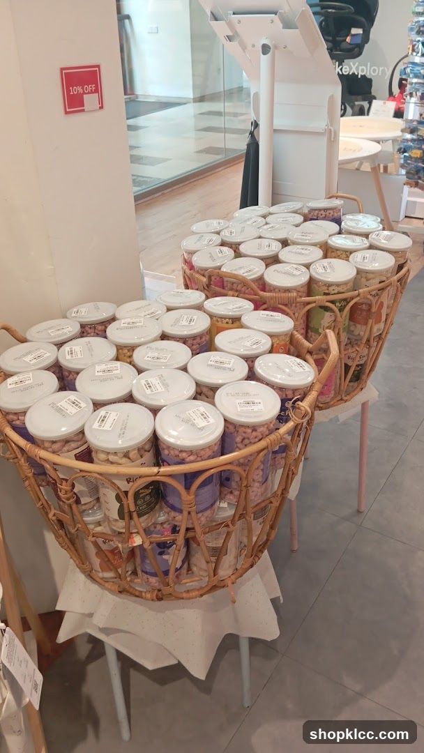 Baskets of Jars in Store Interior