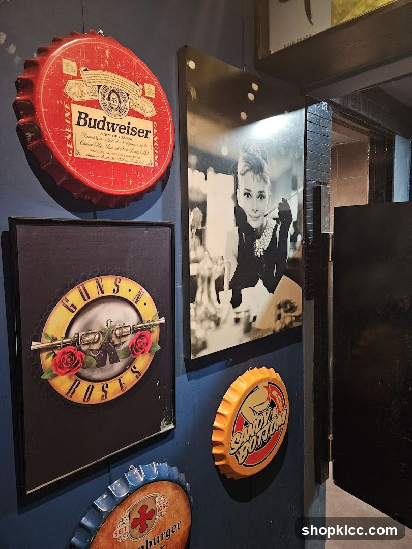 Wall Decor with Brand Logos and Posters