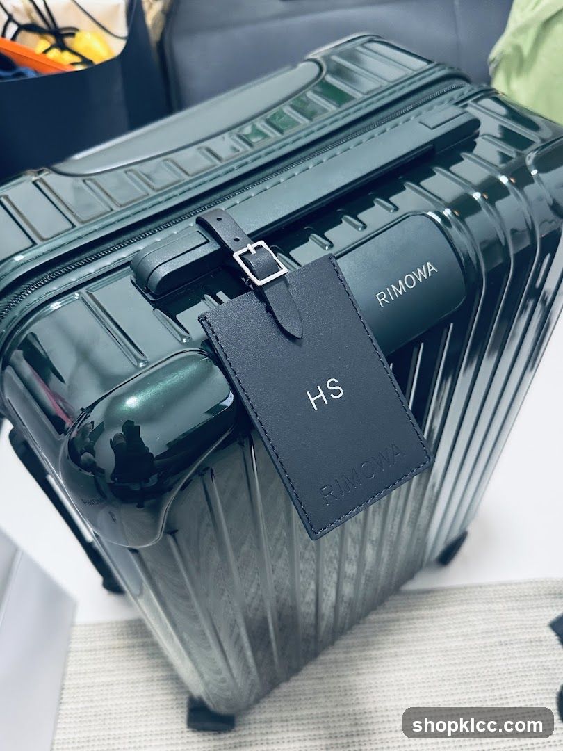Personalized Luggage Tag on Suitcase