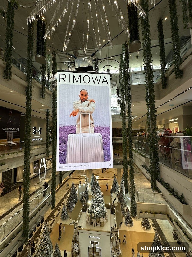 Mall Interior with Rimowa Advertisement