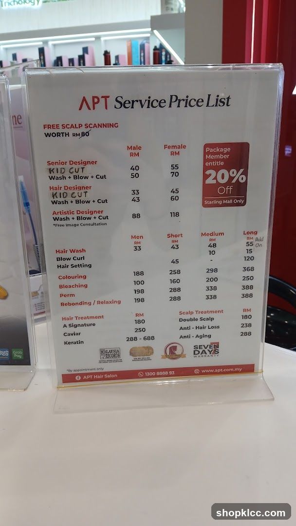 APT Service Price List