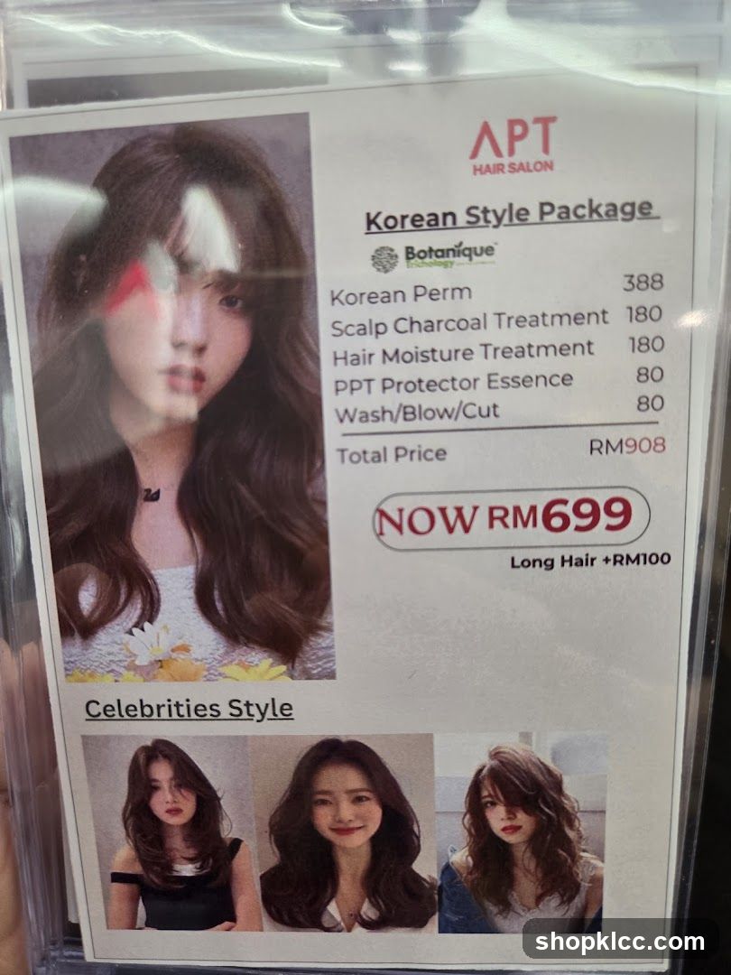 APT Hair Salon Korean Style Package