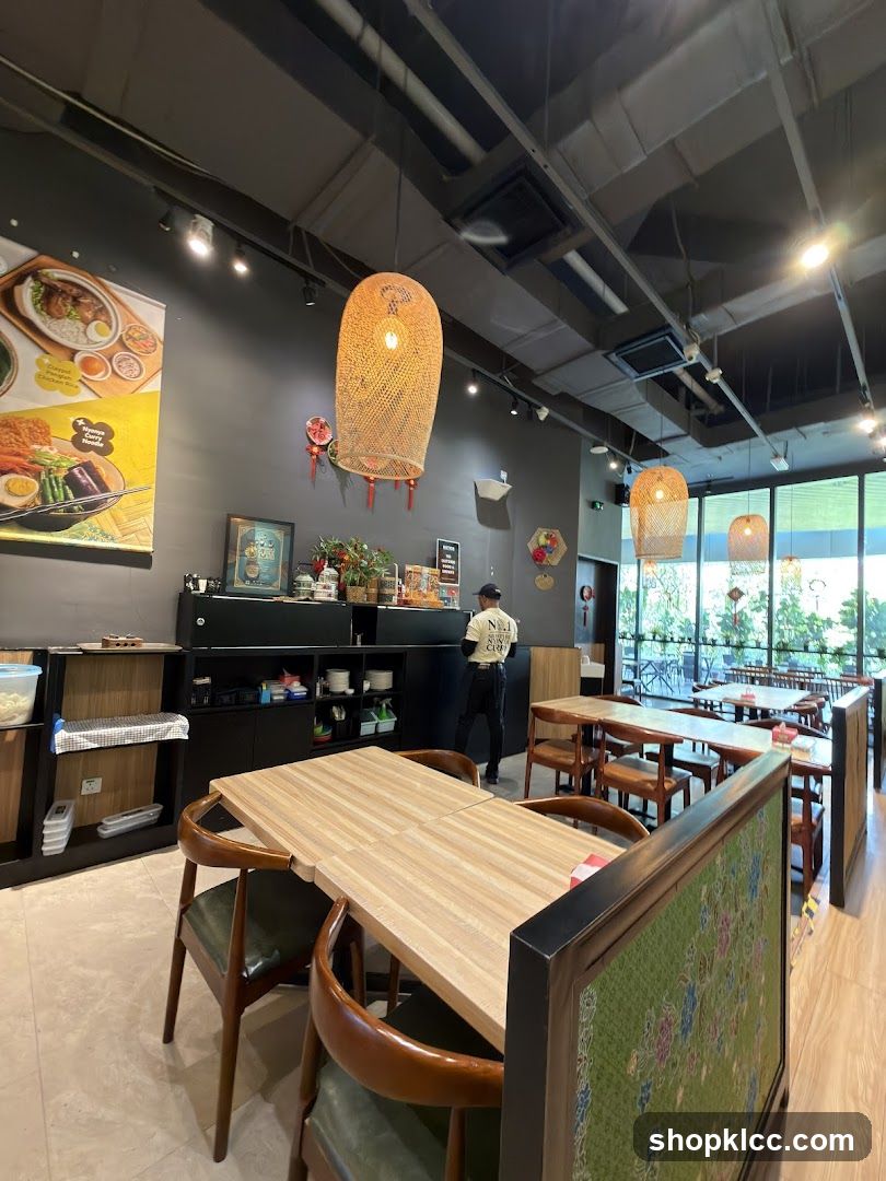 Restaurant Interior with Tables and Chairs