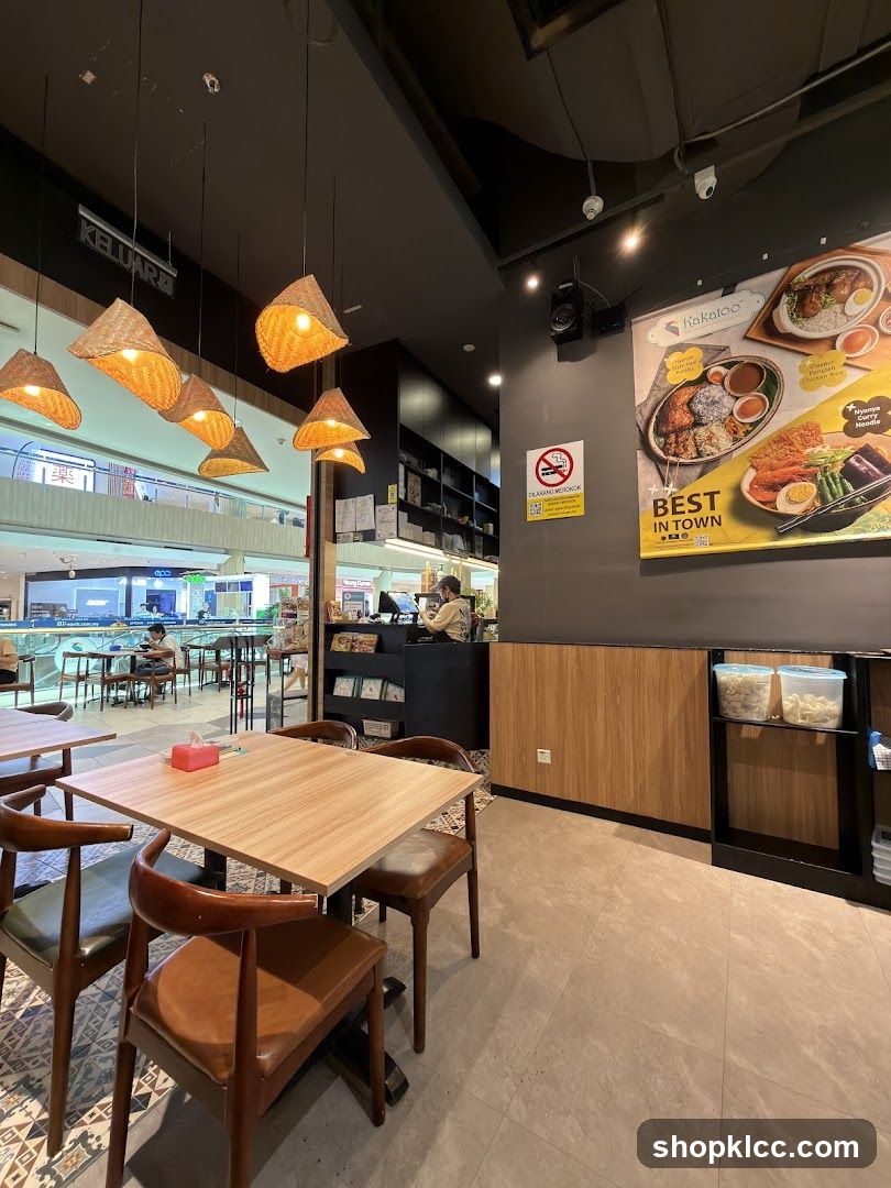Restaurant Interior with Seating and Menu Poster
