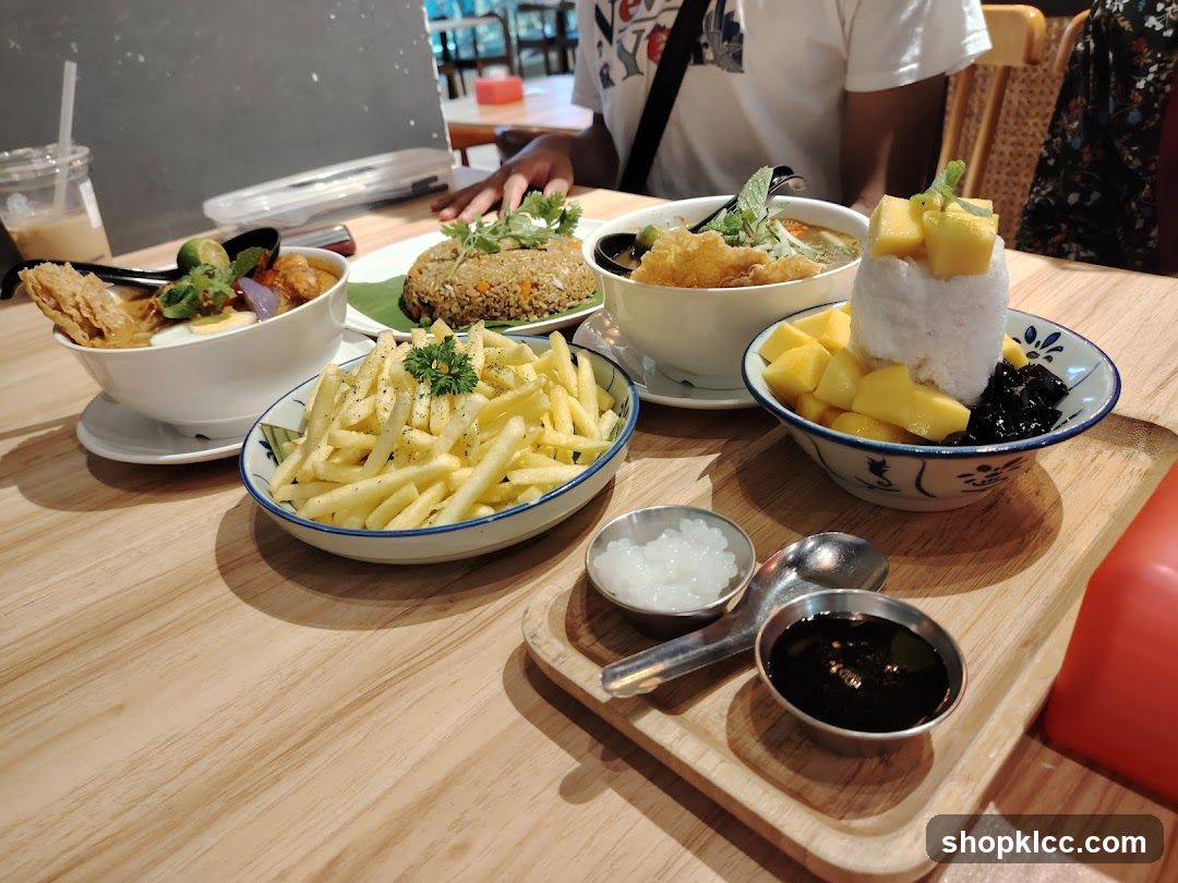 Assorted Dishes on a Wooden Table