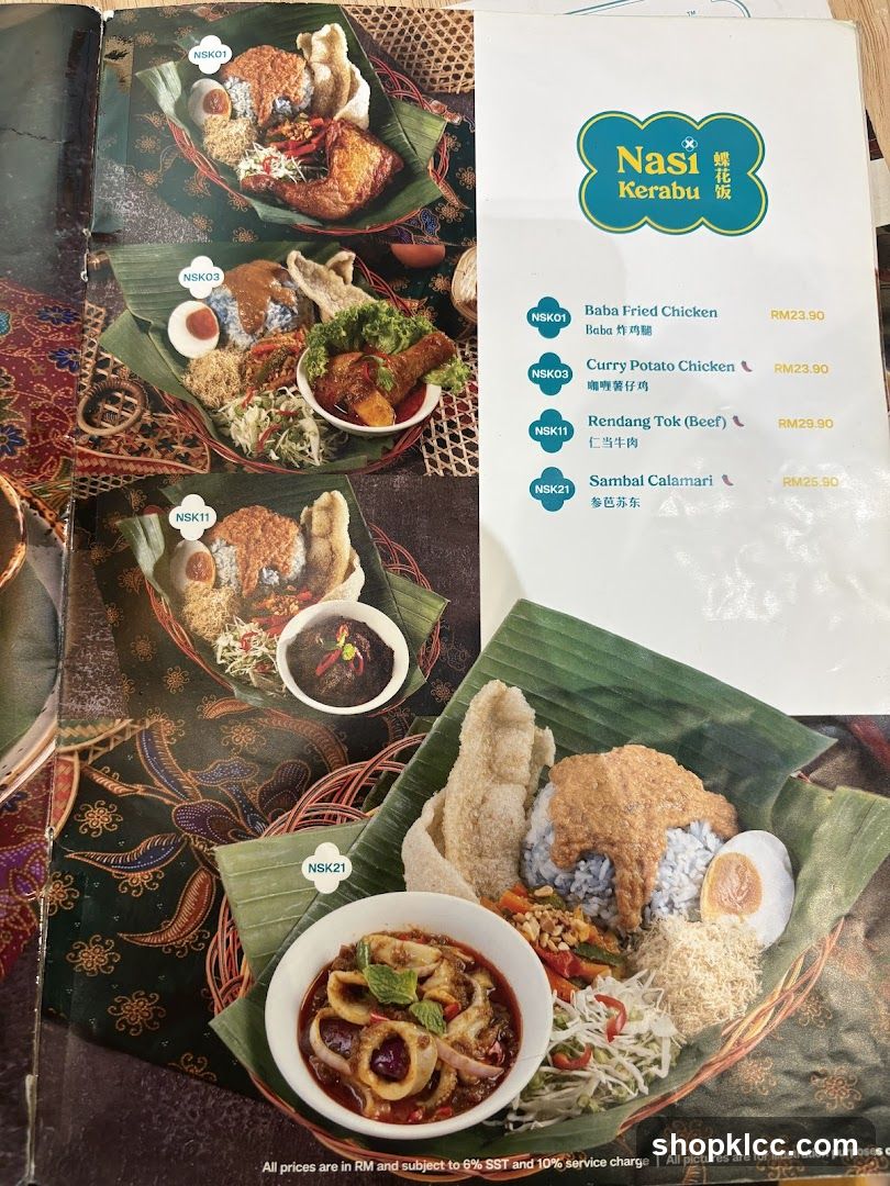 Nasi Kerabu Menu