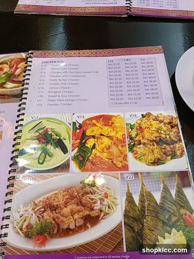 Chicken Menu Page
