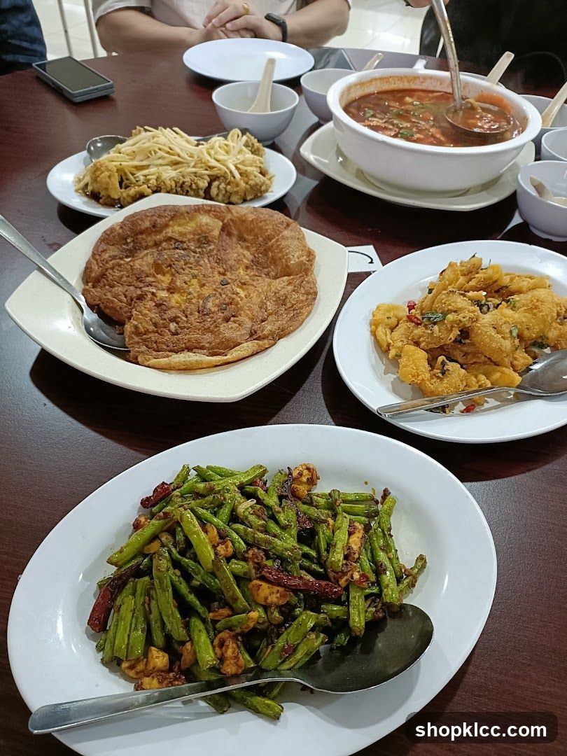 Dining Table with Various Dishes