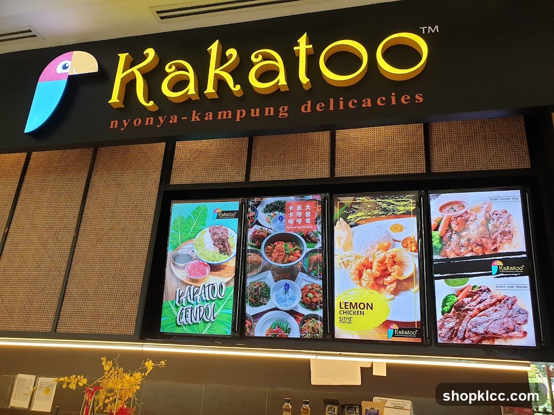 Kakatoo Nyonya-Kampung Delicacies Menu Display