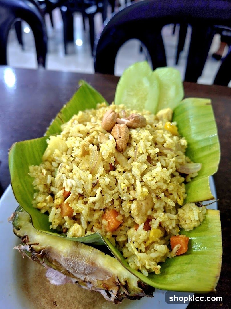 Fried Rice in Pineapple Shell