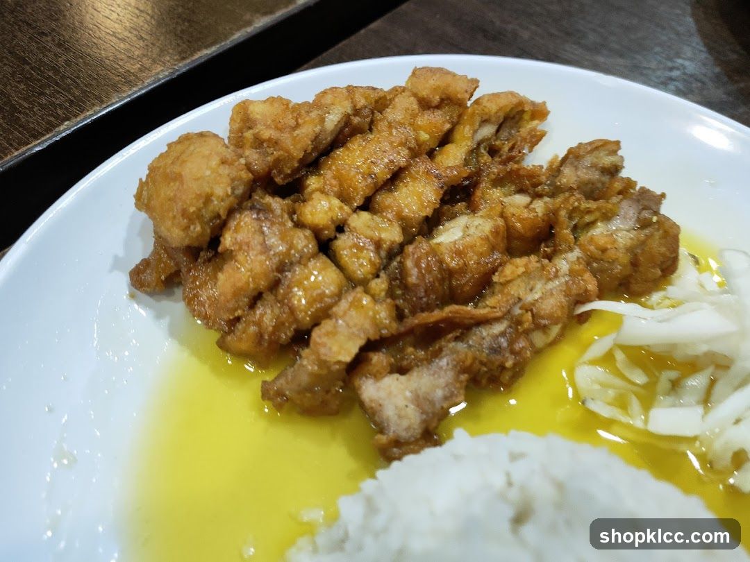 Fried Chicken with Rice and Pickles
