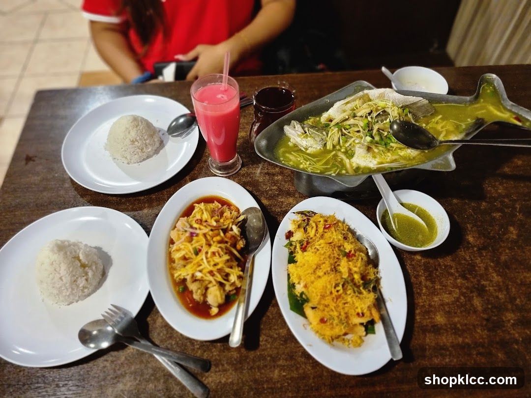 Dining Table with Malaysian Dishes