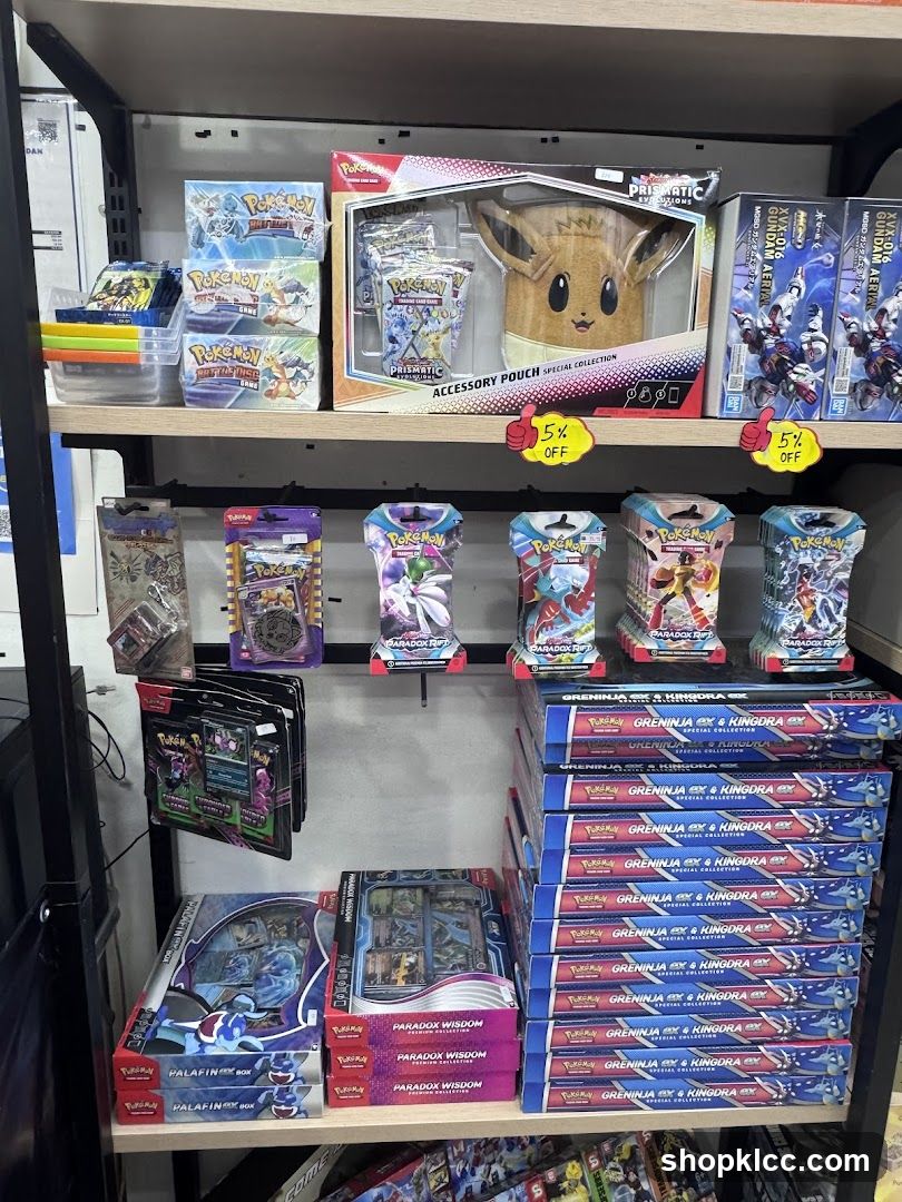Pokemon merchandise display