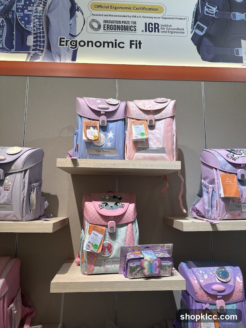 Ergonomic School Backpack Display