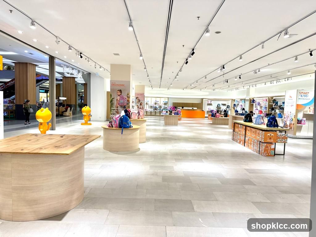 Shopping Mall Interior with Kids' Store Display