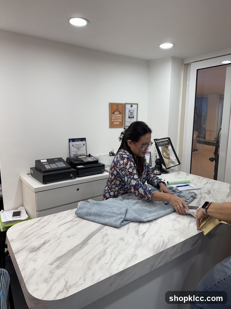 Dry Cleaning Service Counter