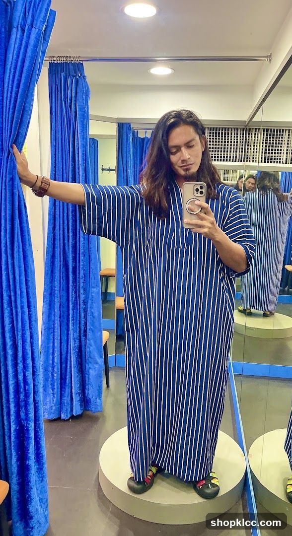 Man in a fitting room