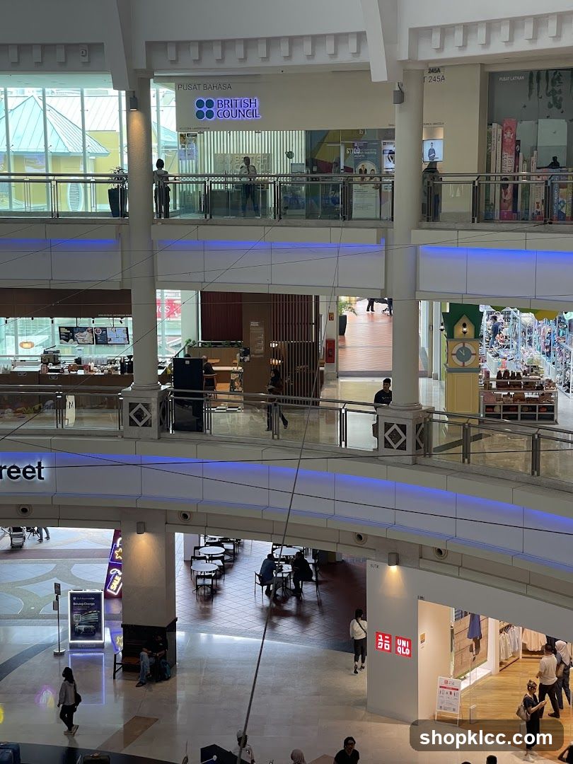Mall interior with shops and walkways