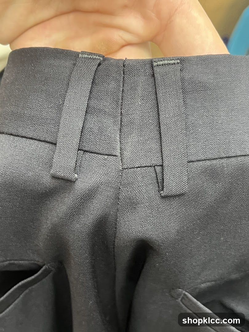 Close-up of Black Trousers