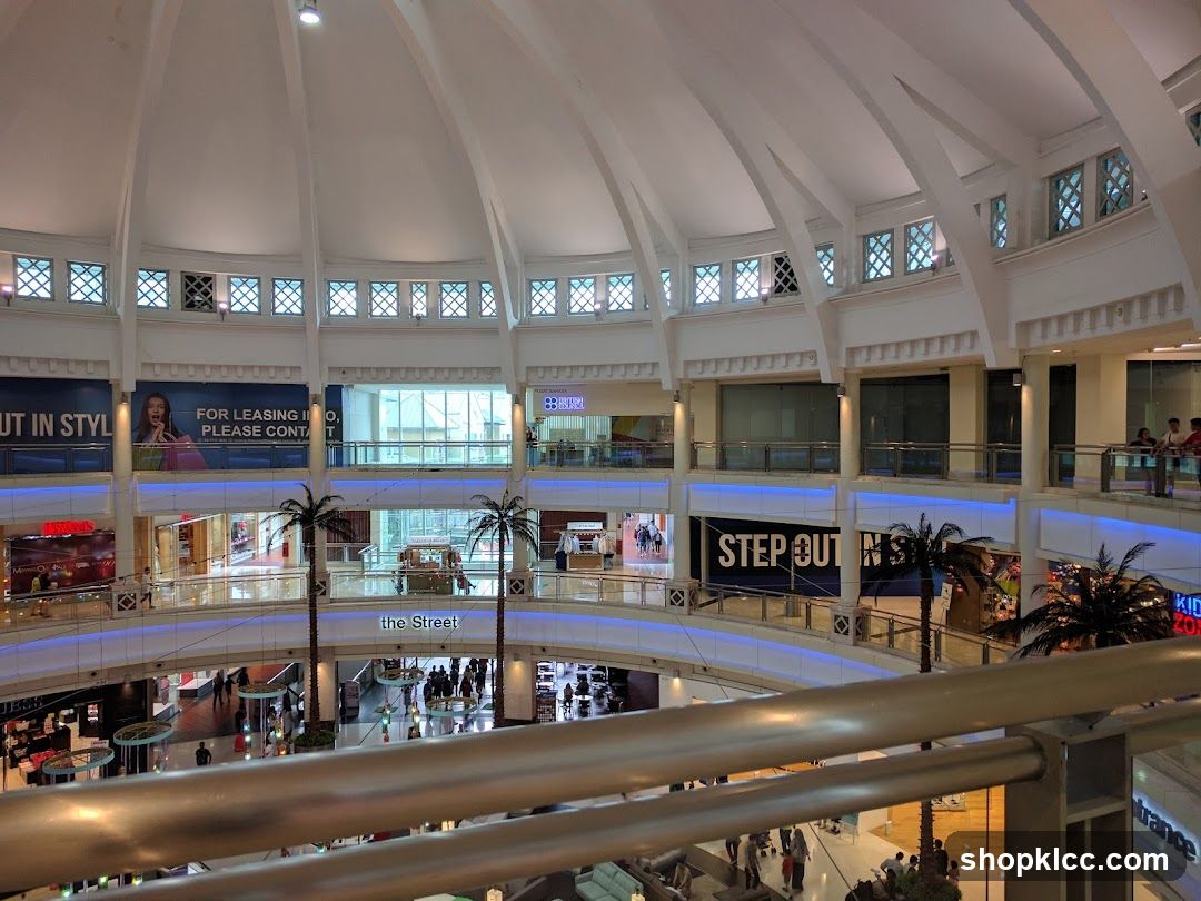 Interior of a multi-level shopping mall