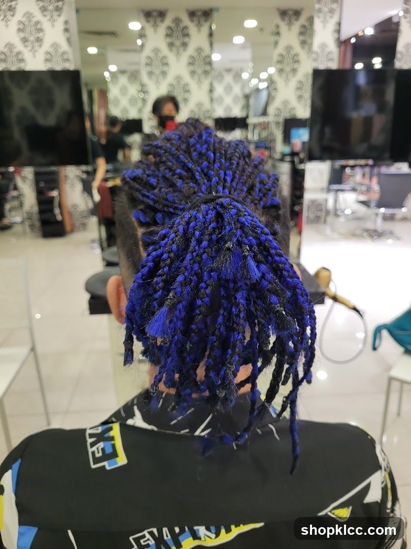 Person with Blue Braids