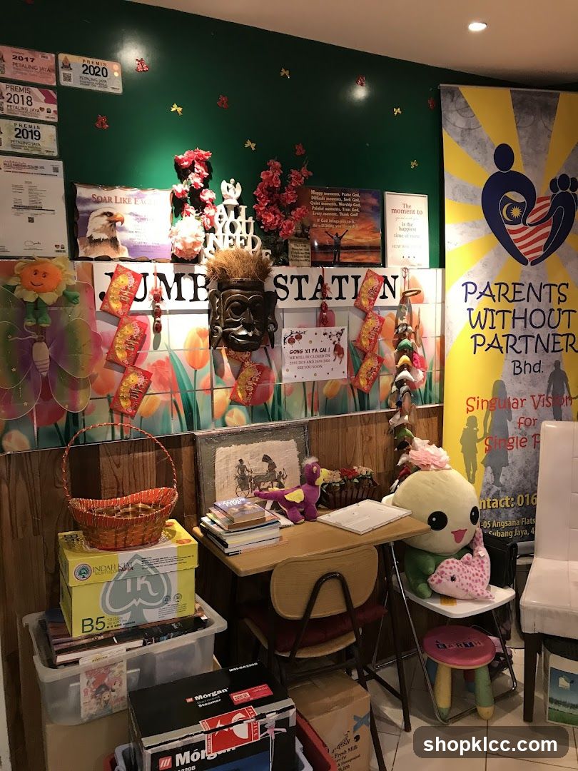 Decorated Wall with Various Items