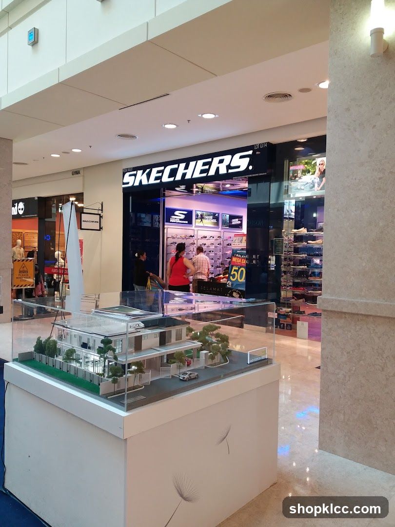 Skechers Store Interior with Model Display