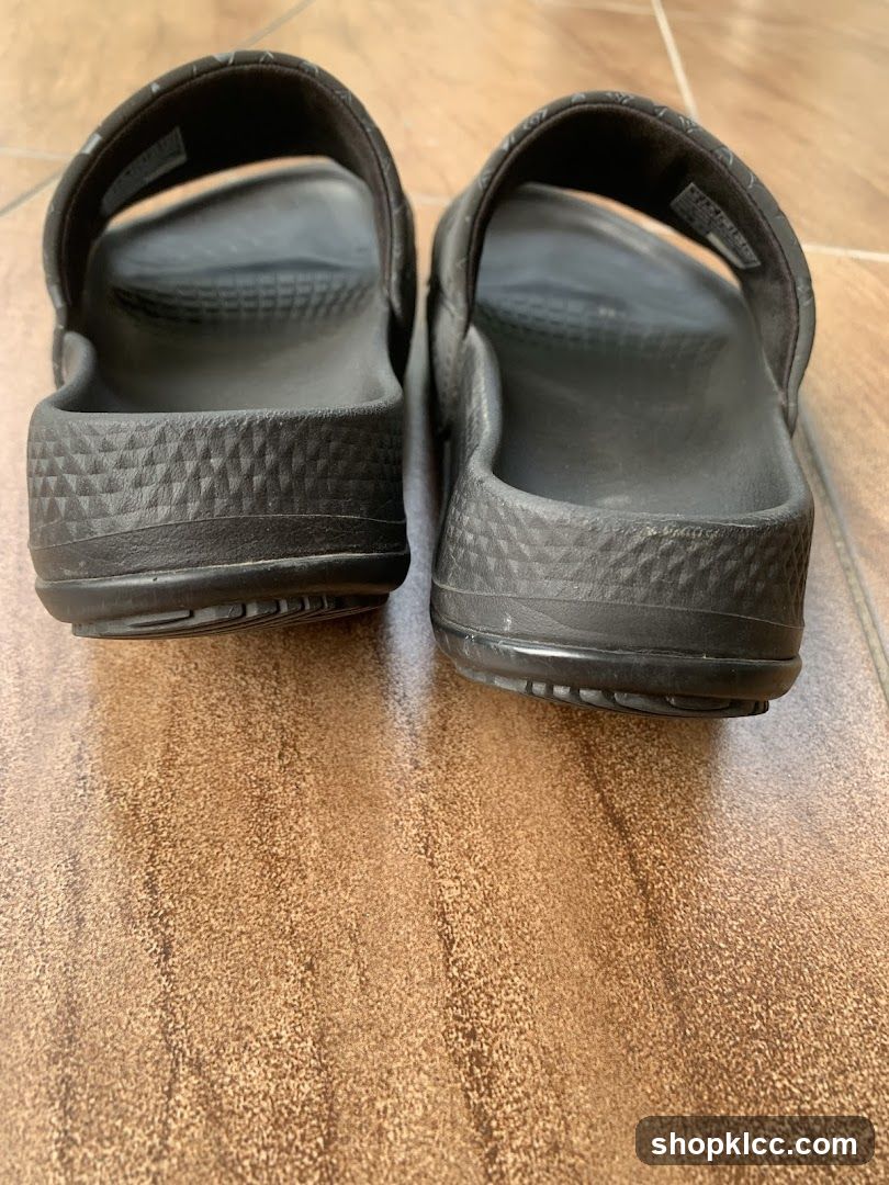 Black Sandals on Floor