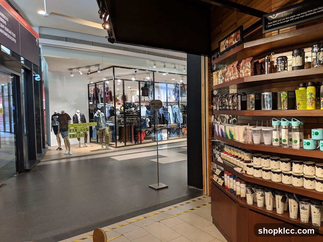 Store Interior View with Merchandise Shelves