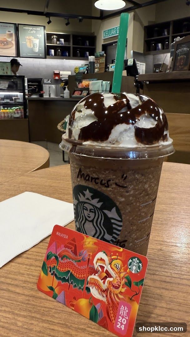 Starbucks Drink with Dragon Card