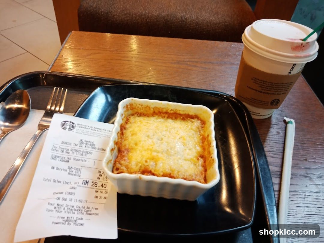 Starbucks Meal and Receipt