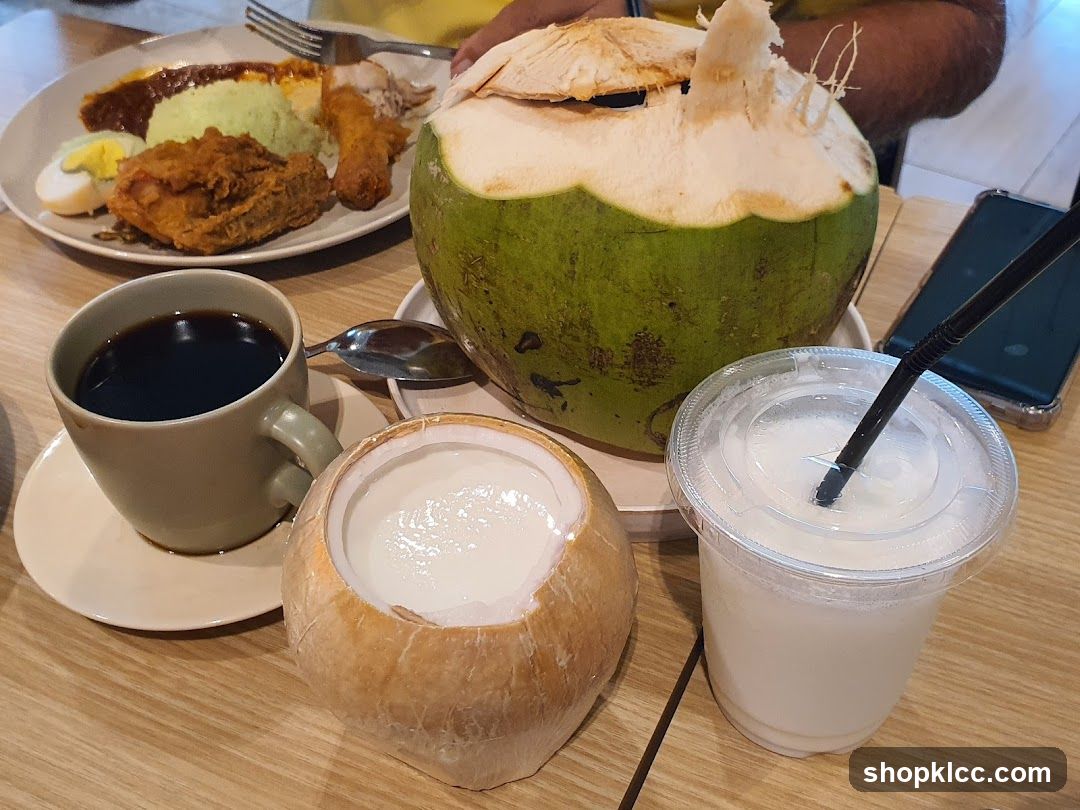 Table with food and drinks