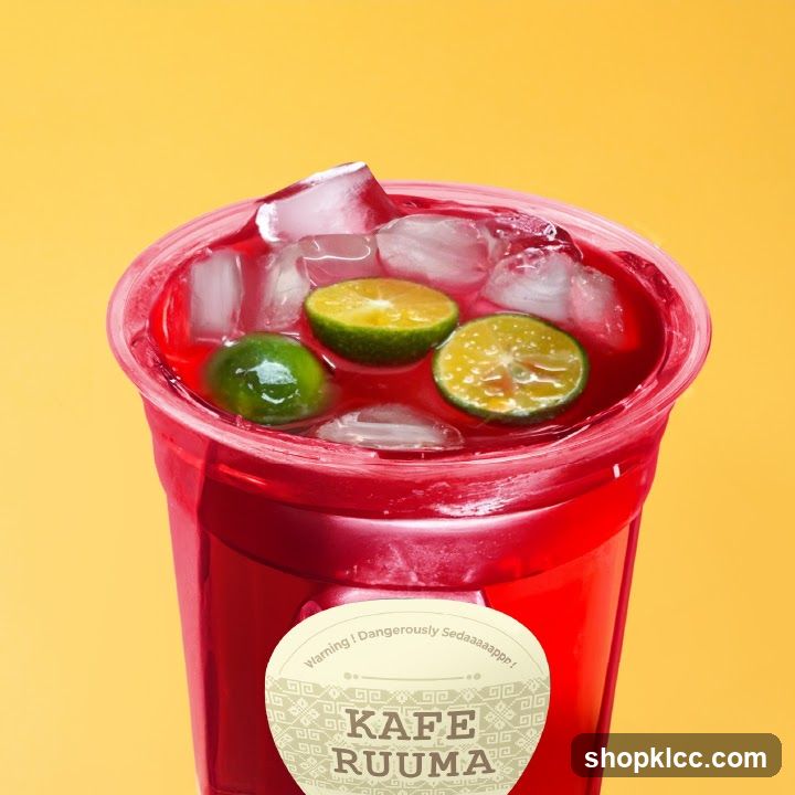 Red Drink with Lime and Ice