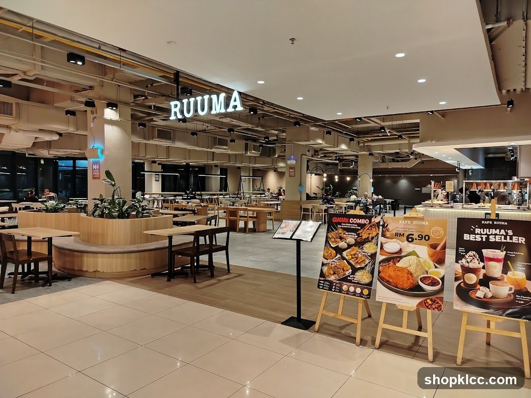 Cafe Interior with Promotional Displays