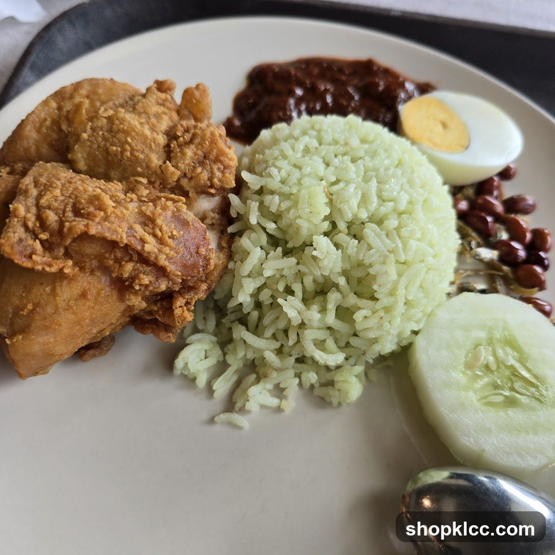 Nasi Lemak with Fried Chicken