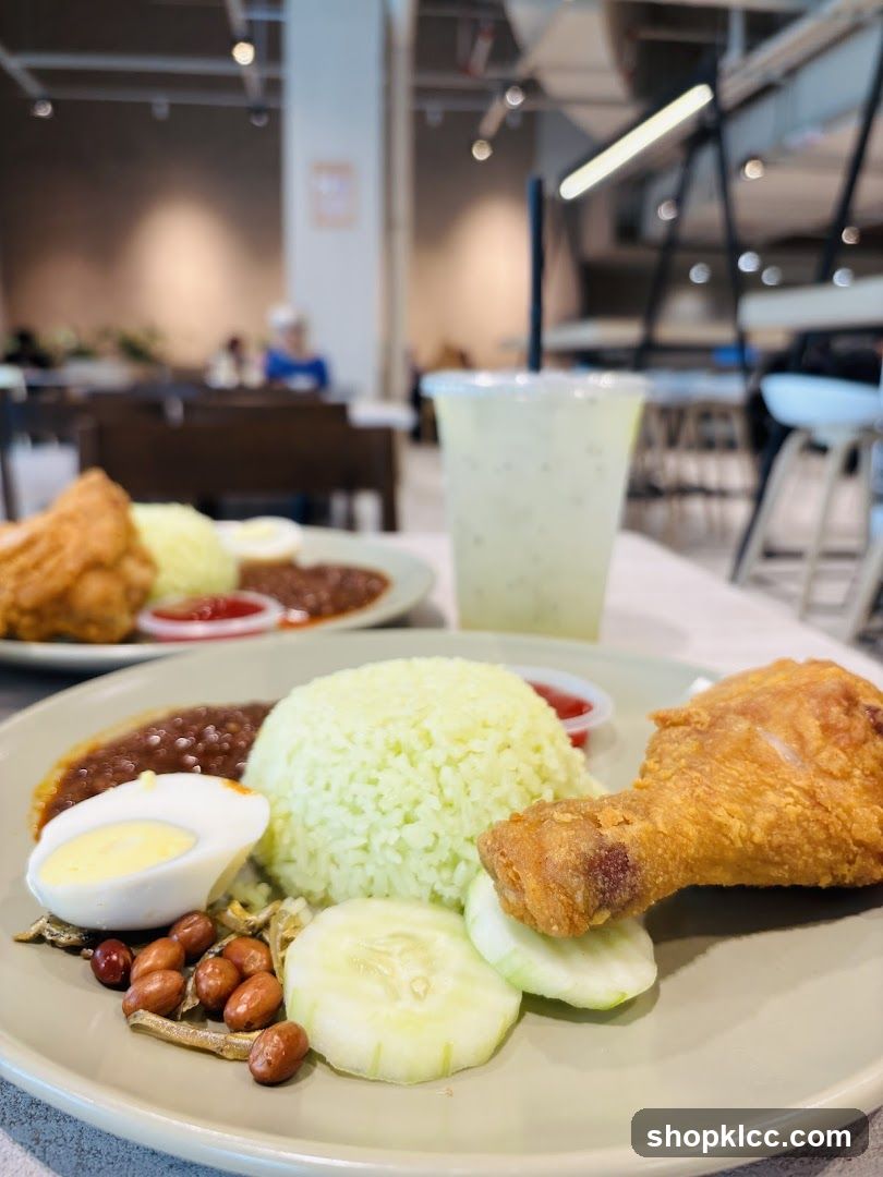 Nasi Lemak with Fried Chicken