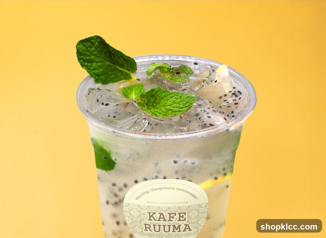 Refreshing Drink with Mint and Seeds