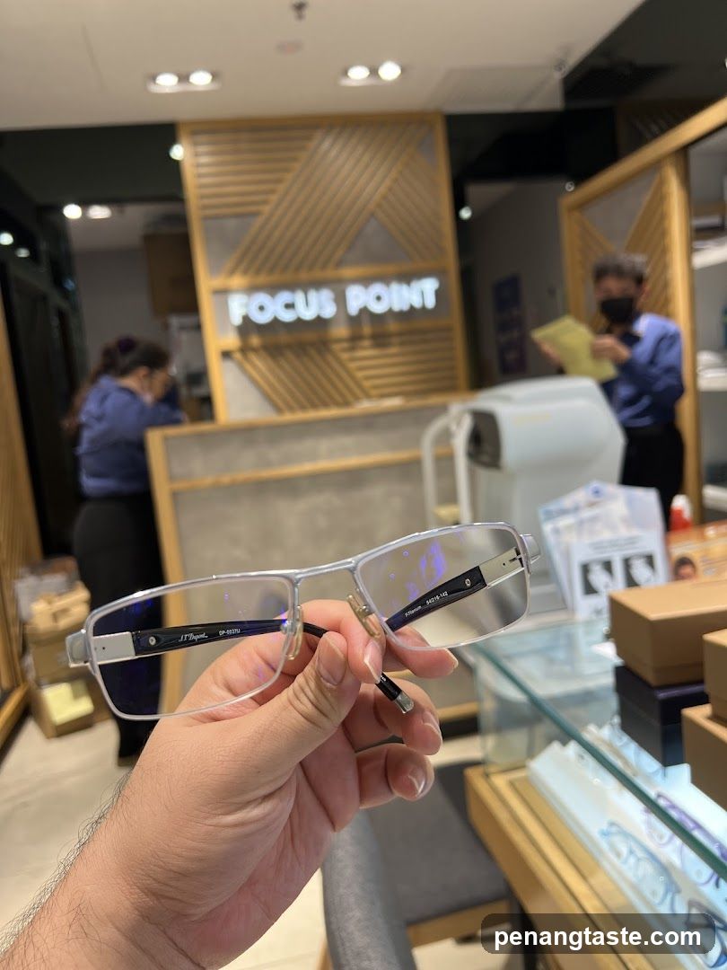 Eyeglasses in an optical shop