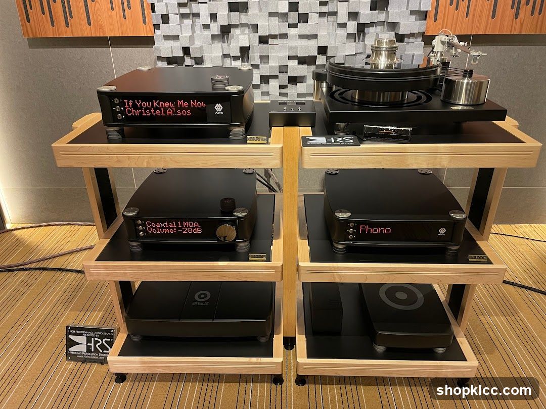 High-fidelity audio equipment display