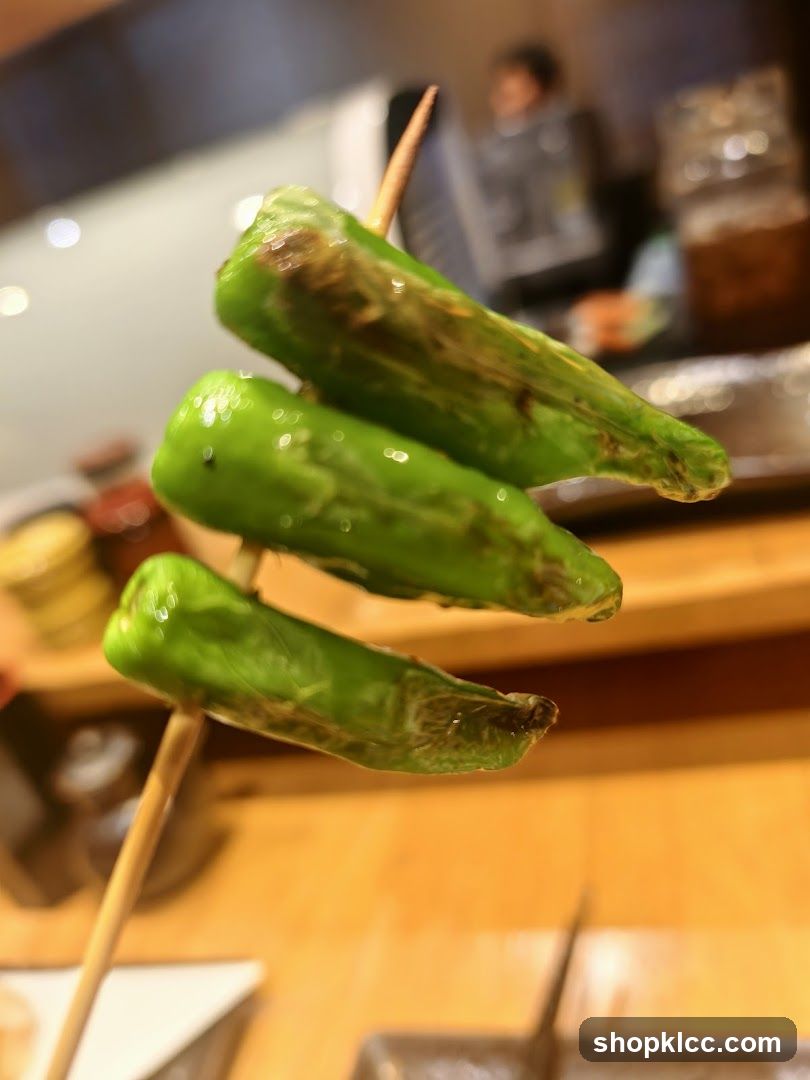 Skewered Green Peppers