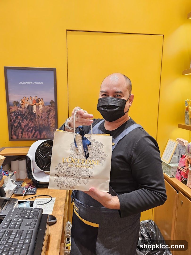 Man holding a shopping bag
