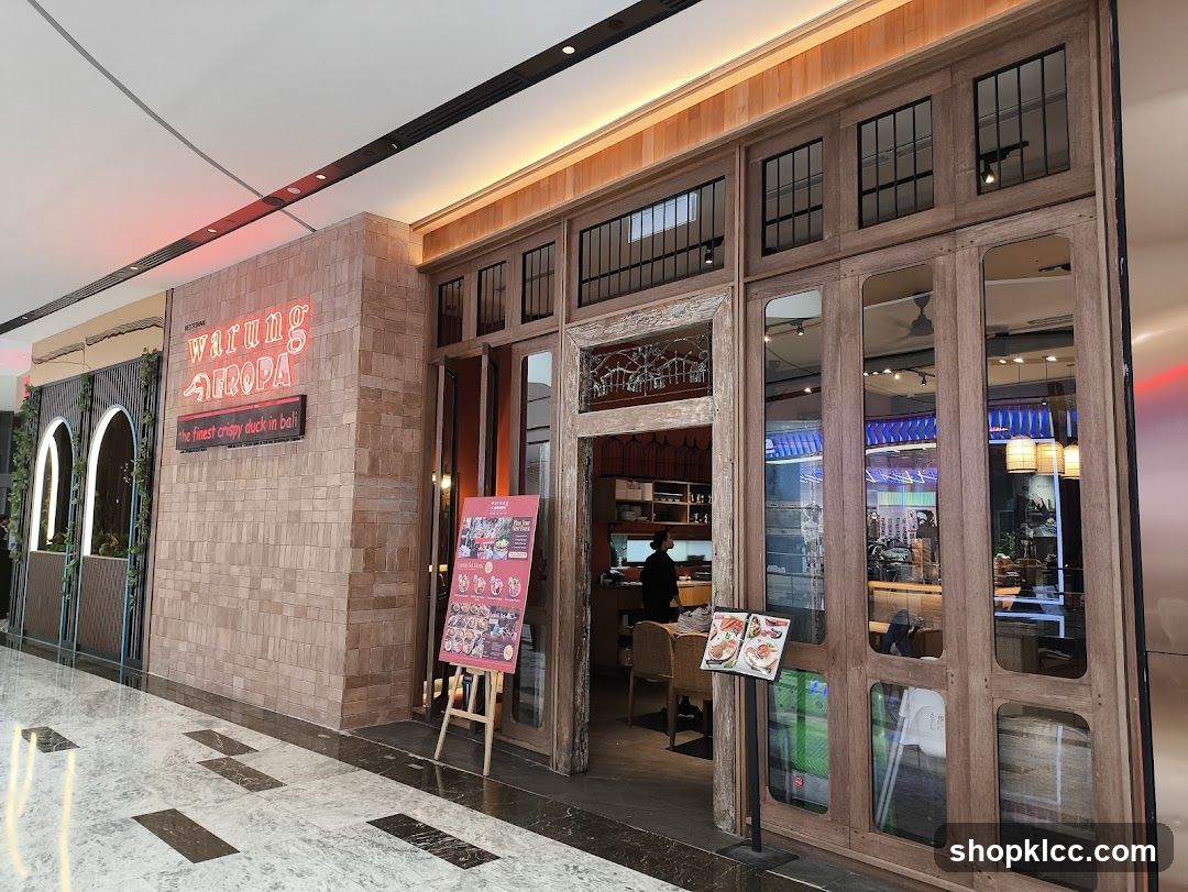 Restaurant Entrance with Neon Sign