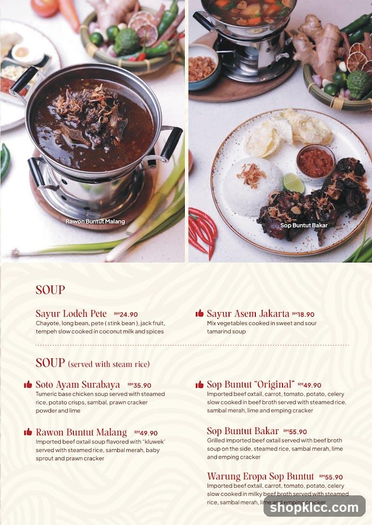 Soup Menu