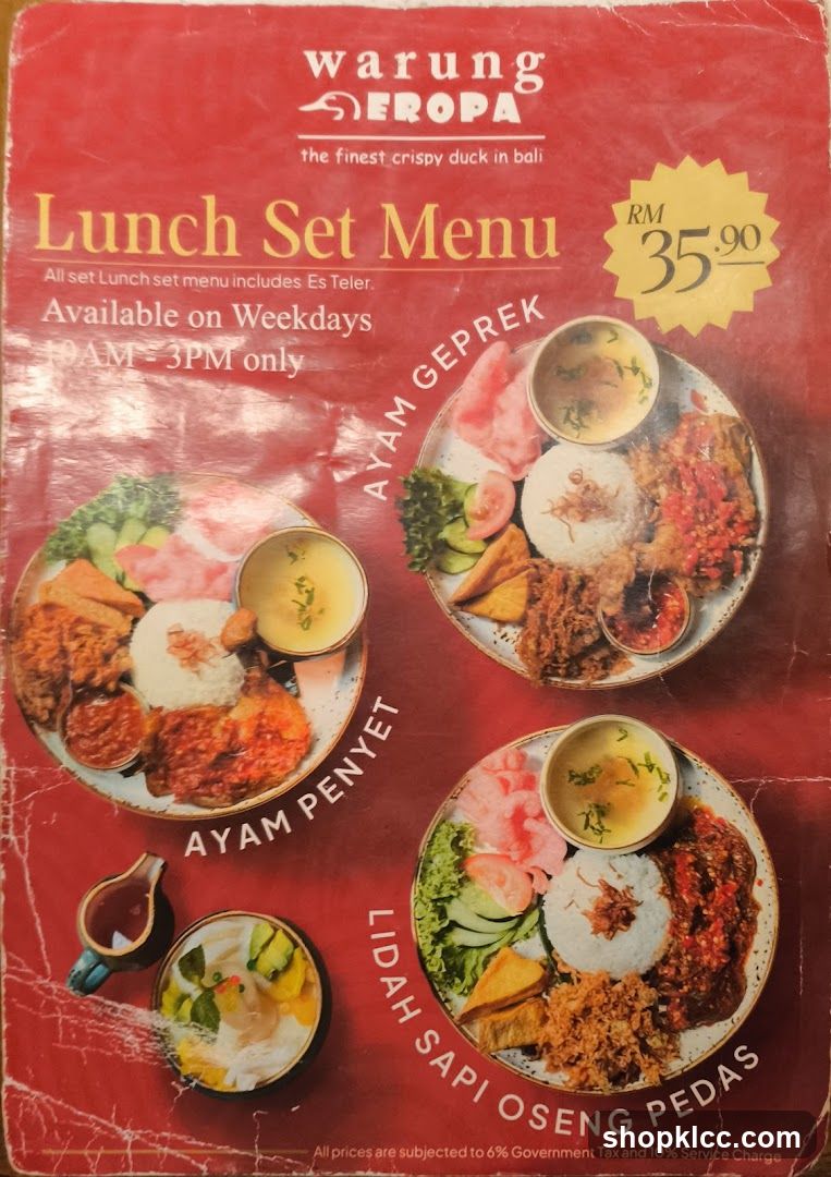 Lunch Set Menu