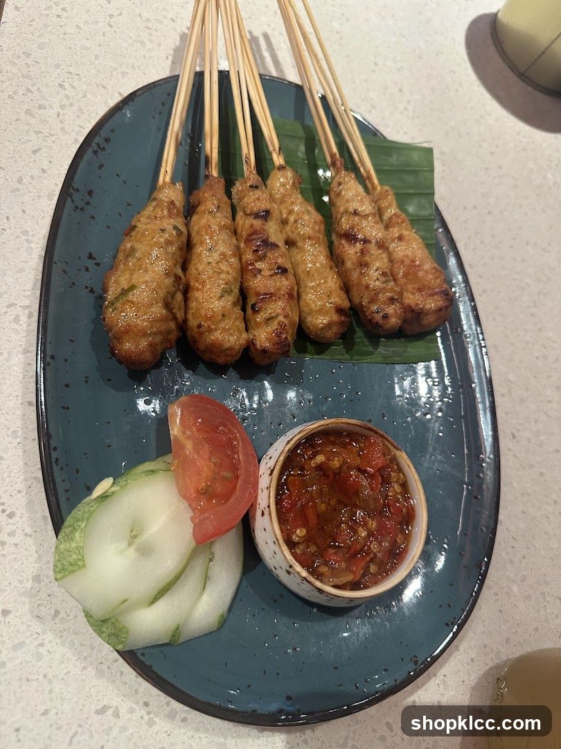 Chicken Satay with Sambal and Cucumber