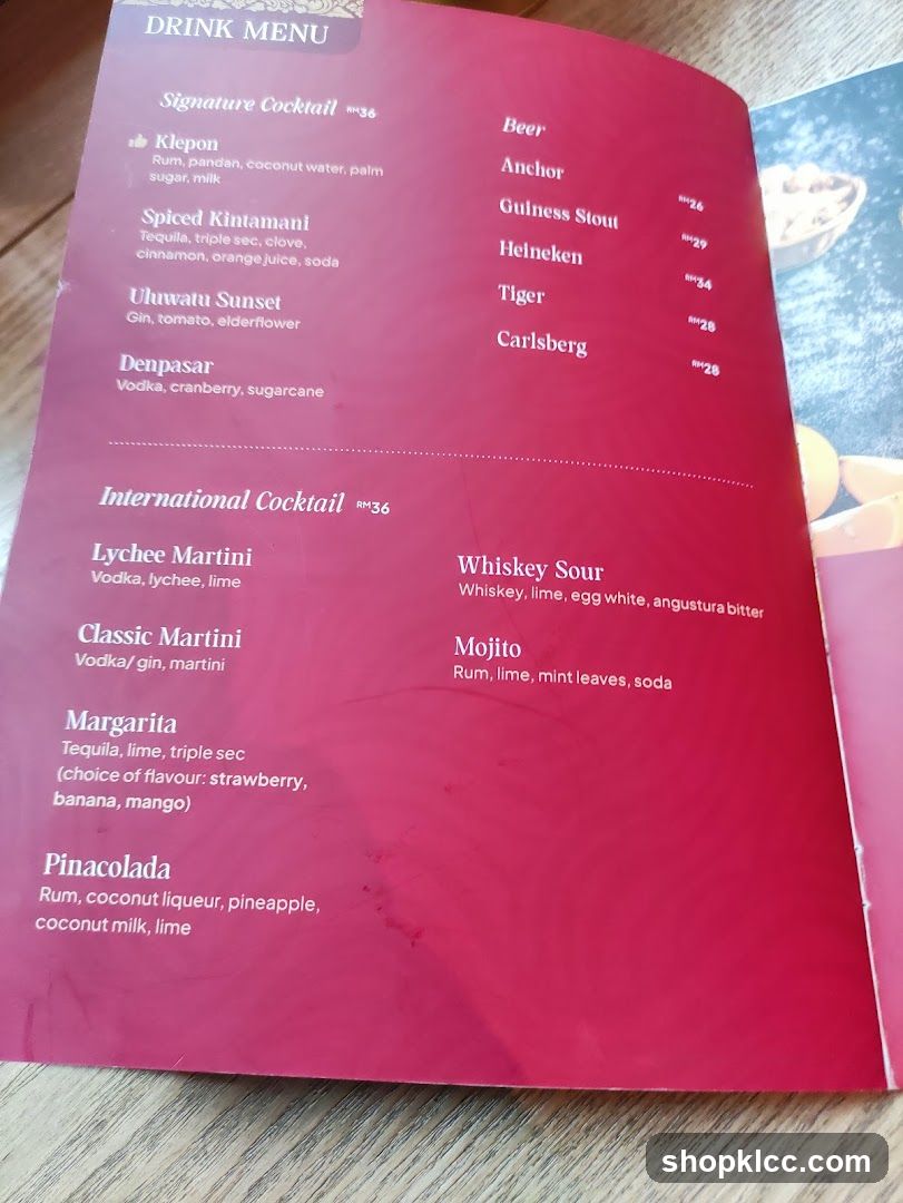 DRINK MENU