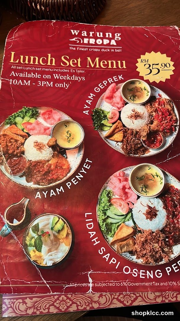 Lunch Set Menu