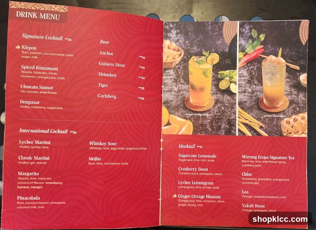 DRINK MENU